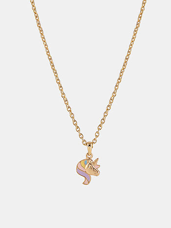 Magical Unicorn Necklace in Gold Plated 925 Silver For Kids