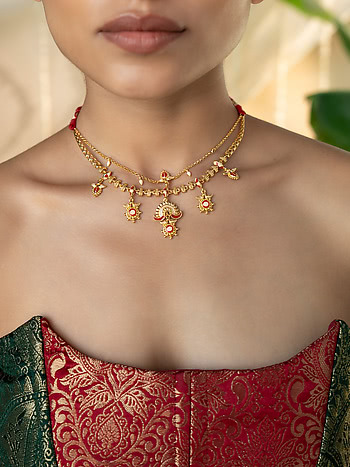 Kalasa Necklace in Gold Plated 925 Silver