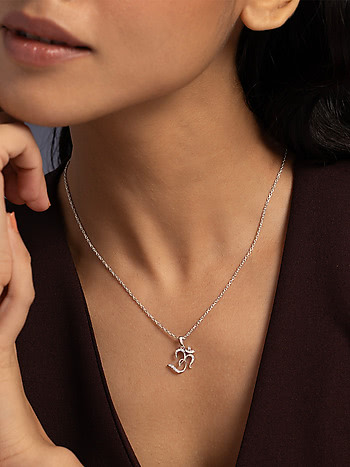 Spiritual Om Pendant in 925 Silver