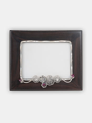 Oxidised Rise Above Abuse Photo Frame  in Oxidised 925 Silver