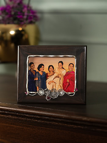 Oxidised Rise Above Abuse Photo Frame  in Oxidised 925 Silver