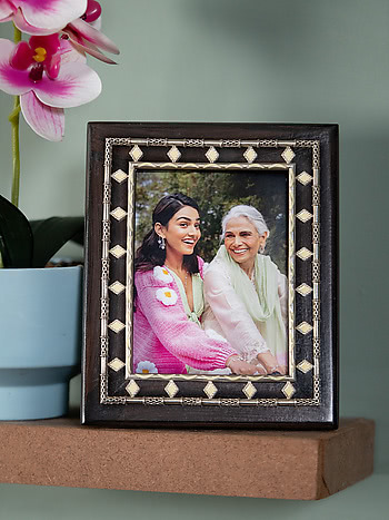 Kumbha Photo Frame in Oxidised 925 Silver