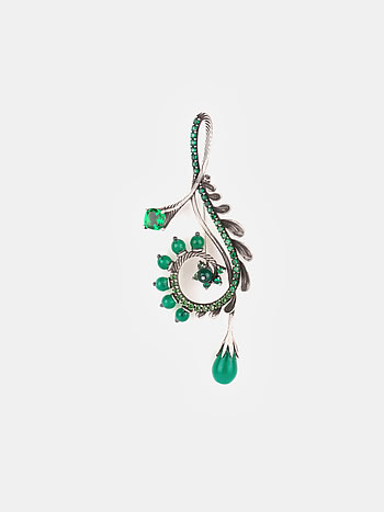 Reveal Oxidized Brooch in 925 Silver