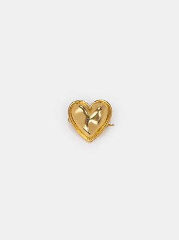 You and Your Clumsy Spills Heart Brooch in Gold Plated 925 Silver