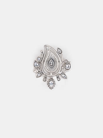Gup Shup Brooch in 925 Oxidised Silver