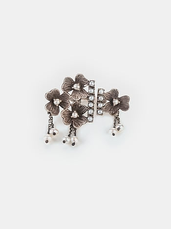 Shirley C Ring in 925 Oxidised Silver