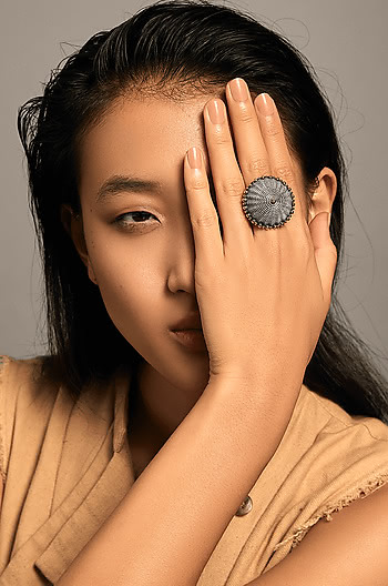 Antique Bhago Shield Ring