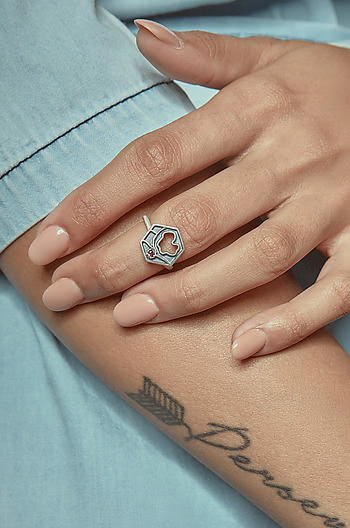 Frizzy Hair Midi Ring