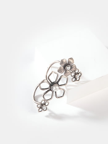 Betty F Ring in 925 Oxidised Silver