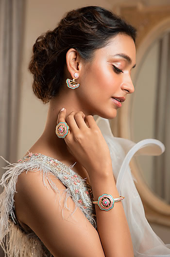 Genda Phool Ring in Gold Plated Brass