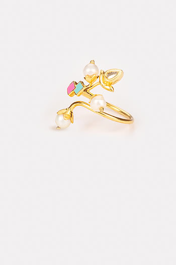 Morni Banke Ring in Gold Plated Brass