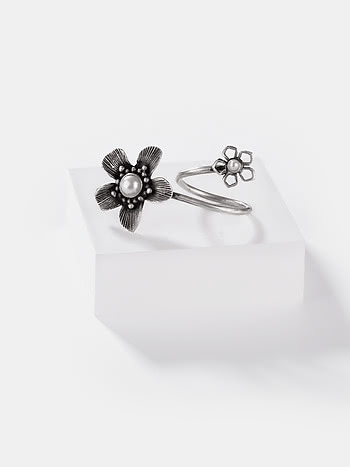 Amrita S Ring in 925 Oxidised Silver