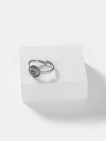 Antique Narah Pillar Ring in 925 Silver