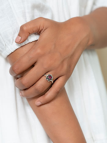 Oxidised Rise Above Stereotypes Ring in 925 Silver