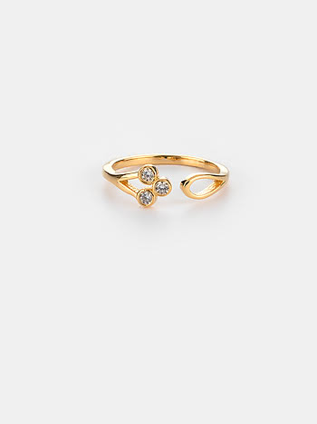 Twinkling Stars Ring in Gold Plated 925 Silver