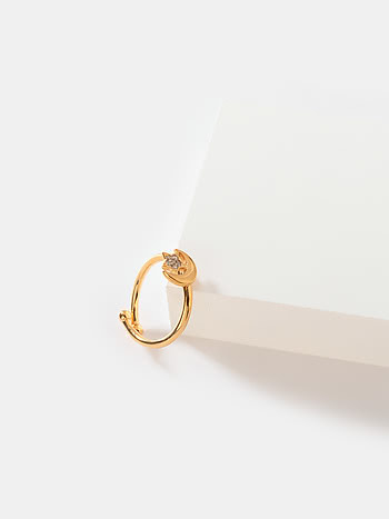 The North Star Ring in Gold Plated 925 Silver