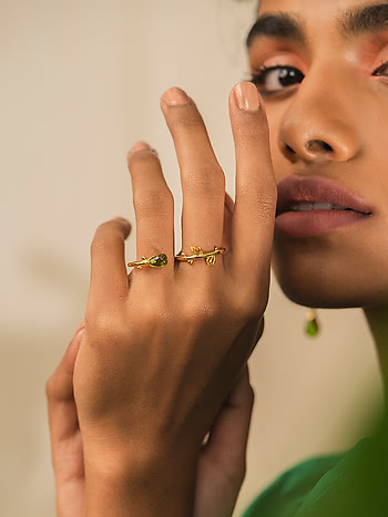 Rufida Bloom Ring in Gold Plated 925 Silver