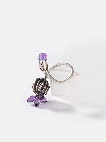 Latispinus Bloom Ring in 925 Silver