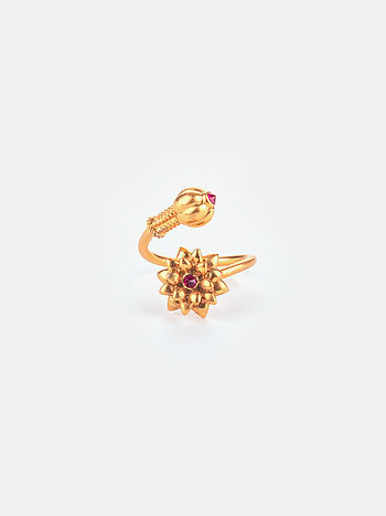 Peruviana Bloom Ring in Antique Gold Plated 925 Silver
