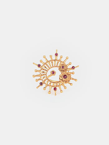 Echinocereus Bloom Ring in Antique Gold Plated 925 Silver