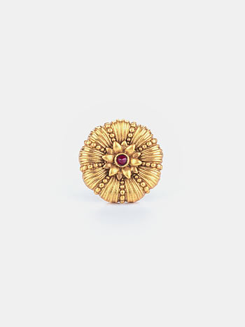 Venturianum Bloom Ring in Antique Gold Plated 925 Silver