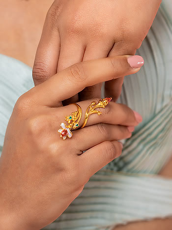 Matchmaking Maasi Ring in Gold Plated 925 Silver
