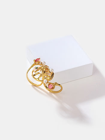 Dilliwali Galfriend Ring in Gold Plated 925 Silver