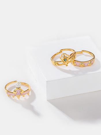 Bridechilla Stackable Rings in Gold Plated 925 Silver (Set of 3)
