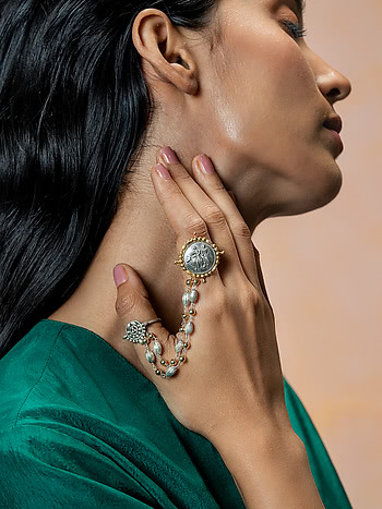  Dampati Ring in Dual Plated 925 Silver