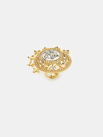 Snehitaru Ring in Dual Plated 925 Silver