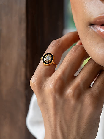 Queen of Good Advice Ring in Gold Plated 925 Silver