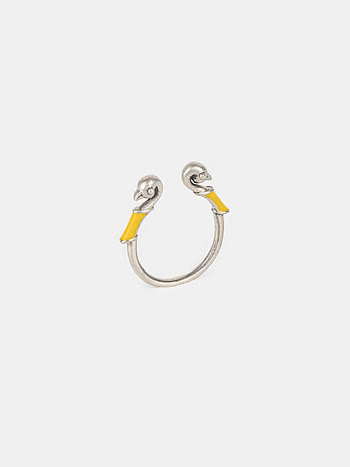 Pakkhi Ring in Oxidised 925 Silver