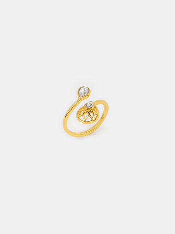 Queen of Encouragement Ring in Gold Plated 925 Silver
