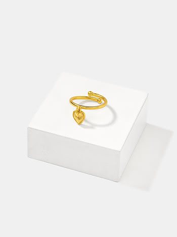 You and Your Signature Typos Heart Ring in Gold Plated 925 Silver