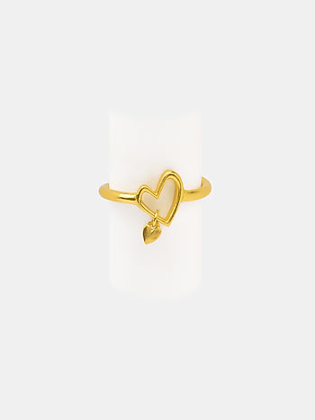 You and Your Unfiltered Reactions Heart Ring in Gold Plated 925 Silver