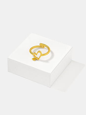 You and Your Unfiltered Reactions Heart Ring in Gold Plated 925 Silver