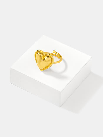 You and Your Clumsy Spills Heart Ring in Gold Plated 925 Silver