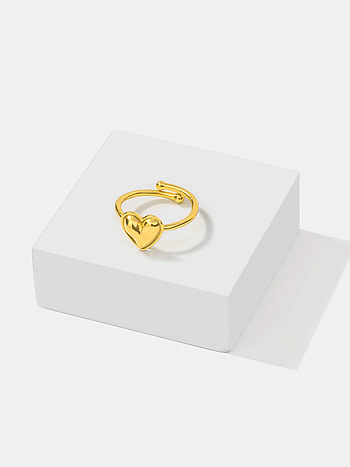 You and Your Cute Snorts Heart Ring in Gold Plated 925 Silver
