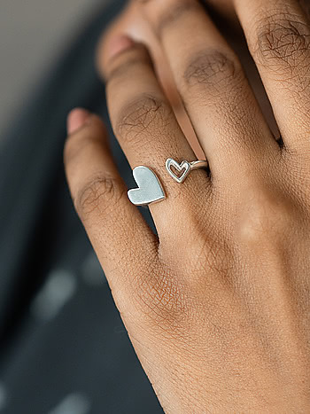 You and Your Uncontrollable Heart Laughter Ring in 925 Silver