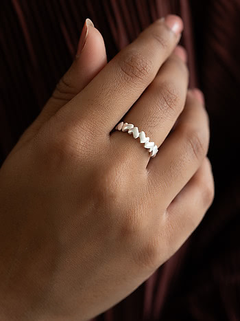 You and Your Happy Squeals Heart Ring in 925 Silver