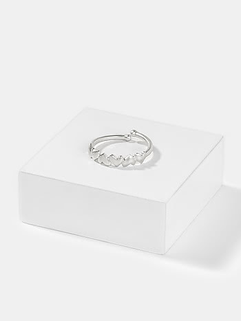 You and Your Happy Squeals Heart Ring in 925 Silver