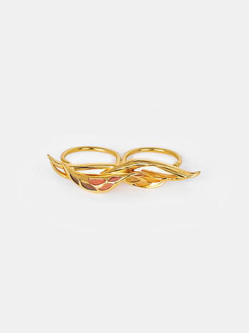 Forged by Barriers Ring in Gold Plated 925 Silver