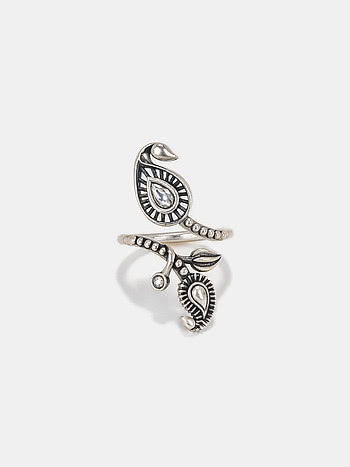 Dhol Nagare Ring in 925 Oxidised Silver