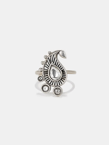 Band Baaja Ring in 925 Oxidised Silver