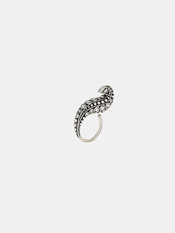 Lukka Chuppi Ring in 925 Oxidised Silver