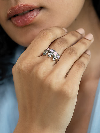Bring in the Laughter Heart Ring in 925 Silver