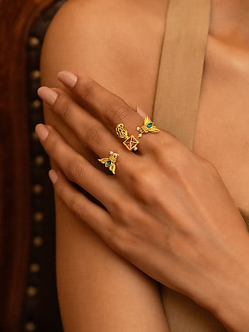 Phera Promise Ring in Gold Plated 925 Silver