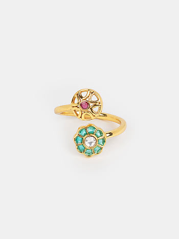 Saat Phere Ring in Gold Plated 925 Silver