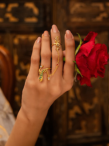 Rasmon Rivaj Ring in Gold Plated 925 Silver