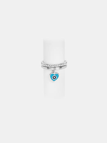 Hex Off Nazar Evil Eye Ring in 925 Silver